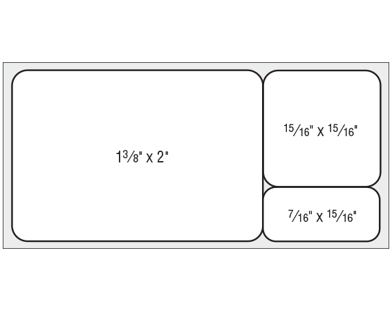 THERM-304R1 White 1-3/8" x 2-15/16" Thermal Printer Labels for HBO & Company Laboratory Software