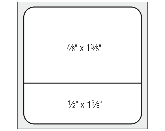 THERM-314R1 White 1-3/8" x 1-3/8" Thermal Printer Labels for Laboratory Software