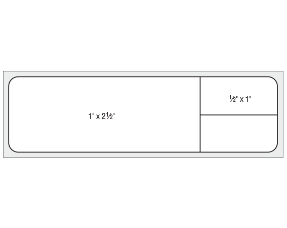 THERM-315R White 1" x 3-1/2" Thermal Printer Labels for Laboratory Software