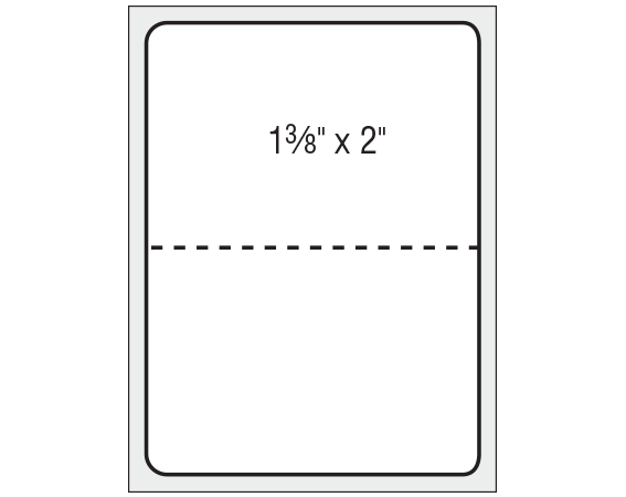 THERM-362R1 White 2-3/4" x 2" Thermal Printer Labels for Laboratory Software