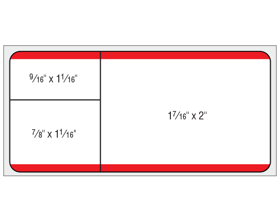 THERM-541R-B41 White 1-7/16" x 3-1/16" Thermal Printer Labels for Misys Laboratory Software Systems