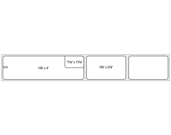 THERM-550R White 1-3/8" x 8-1/2" Thermal Printer Labels for PathNet / Cerner Laboratory Software Systems