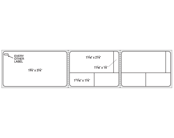 THERM-552R1 White 1-3/4" x 8-1/2" Thermal Printer Labels for PathNet / Cerner Laboratory Software Systems