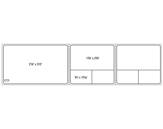 THERM-553R White 2-1/8" x 8-1/2" Thermal Printer Labels for PathNet / Cerner Laboratory Software Systems