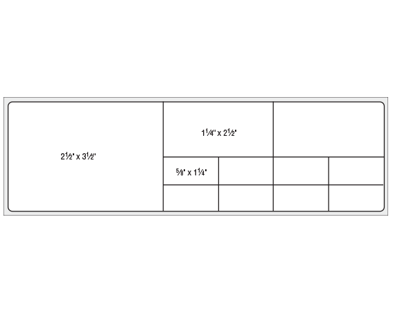 THERM-556R1 White 2-1/2" x 8-1/2" Thermal Printer Labels for PathNet / Cerner Laboratory Software Systems