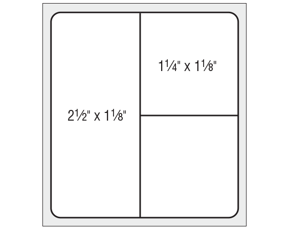 THERM-782R1 White 2-1/2" x 2-1/4" Thermal Printer Labels for PathNet / Cerner Laboratory Software Systems