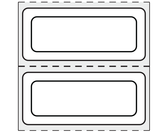 THERM-PB1419R White 1/2" x 1-1/2" Thermal Printer Labels for Patient Charge Systems - Piggyback