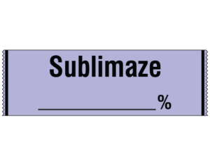 Violet 1/2" x 500" Anesthesia Drug Labels for Syringe Identification - Tape Form  - With Imprint: SUBLIMAZE _____%