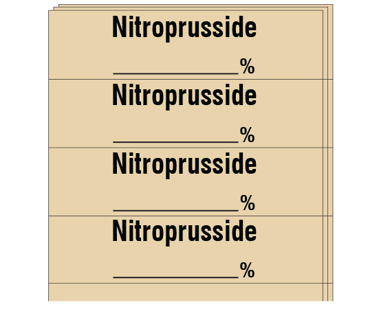 sa-40-pk1 Tan 1/2" x 2" Anesthesia Drug Labels for Syringe Identification - Pack Form - With Imprint: Nitroprusside / _____ %
