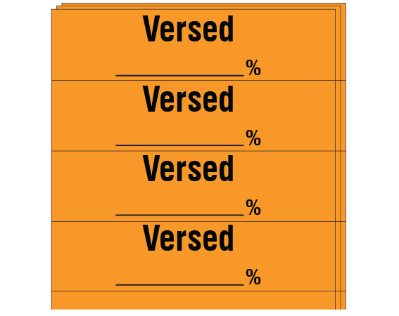 sa-55-pk Orange 1/2" x 2" Anesthesia Drug Labels for Syringe Identification - Pack Form - With Imprint: VERSED / _____ %
