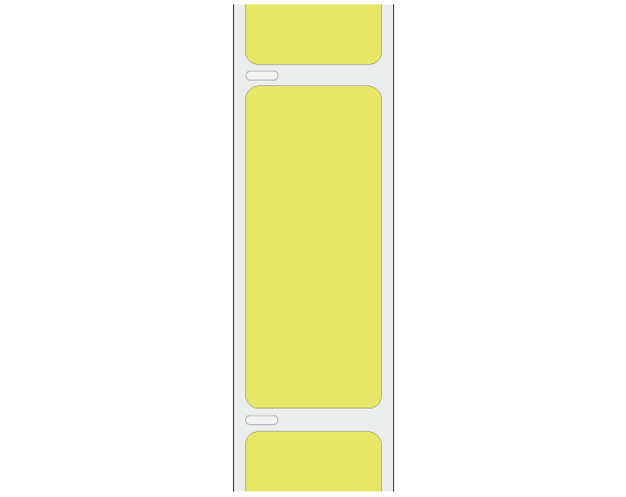 therm-1922r-30 Fluorescent Chartreuse 3-1/2" x 1-13/32" Thermal Labels for Desktop Printers