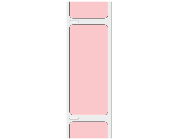 therm-1922r-7 Pink 3-1/2" x 1-13/32" Thermal Labels for Desktop Printers