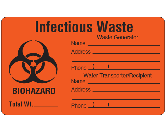 VARIOUS SIZES SIGN & STICKER OPTIONS WARNING BIOHAZARD INFECTIOUS WASTE 