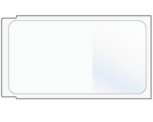 Clear 15/16" x 1-3/4" Frosted Wrap-Around Labels for Cryogenic Use  - With Imprint: FROSTED AREA