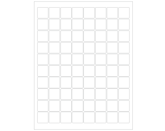 SLS-LASER-RC-12 White 15/16" x 15/16" Laser Printer Labels for Microscope Slides - Round Corners