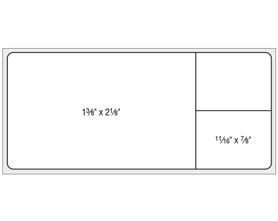 THERM-1458R White 1-3/8" x 3" Thermal Printer Labels for Softlab Laboratory Software Systems