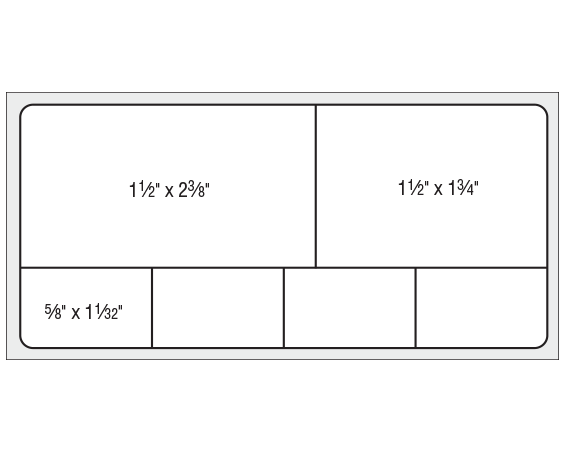 THERM-781R1 White 2-1/8" x 4-1/8" Thermal Printer Labels for Laboratory Software