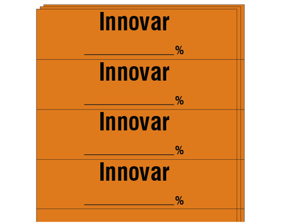 sa-6-pk Copper 1/2" x 2" Anesthesia Drug Labels for Syringe Identification - Pack Form - With Imprint: Innovar / _____ %