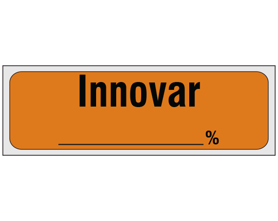 sa-6-pre Copper 1/2" x 500" Anesthesia Drug Labels for Syringe Identification - Precut Form - With Imprint: Innovar / _____ %