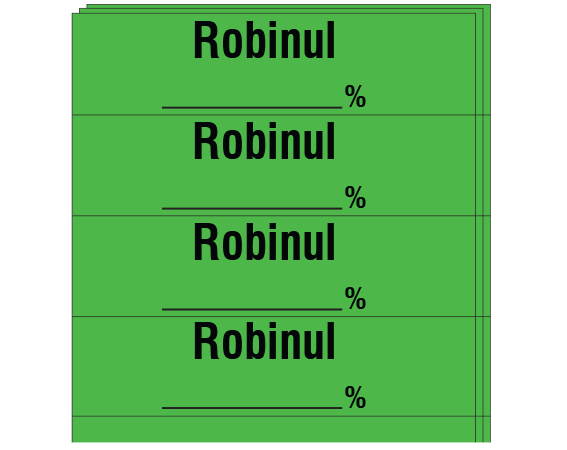 sa-62-pk Green 1/2" x 2" Anesthesia Drug Labels for Syringe Identification - Pack Form - With Imprint: ROBINUL / _____ %