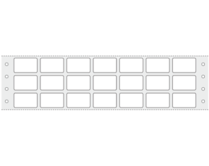 White 5/8" x 1" Pinfed Printer Labels for HIV Testing