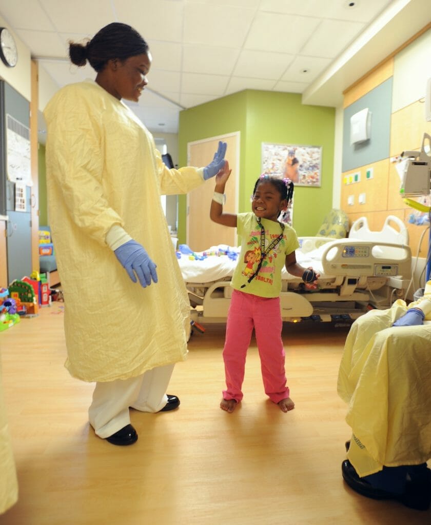 National Nurses Week: Nurse and Patient Giving Each Other A High Five