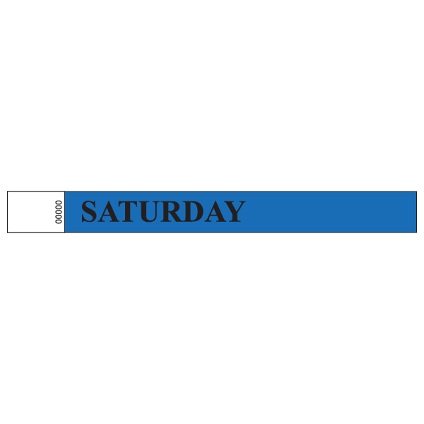 SWB-TV-6-S Day of the Week Wristband - Blue Saturday